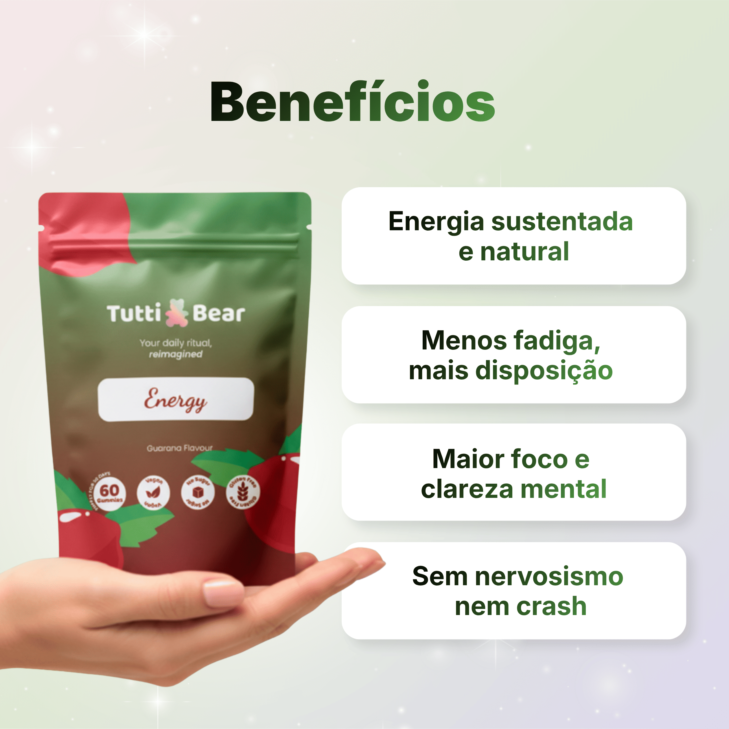 Gomas de Energia com Guaraná