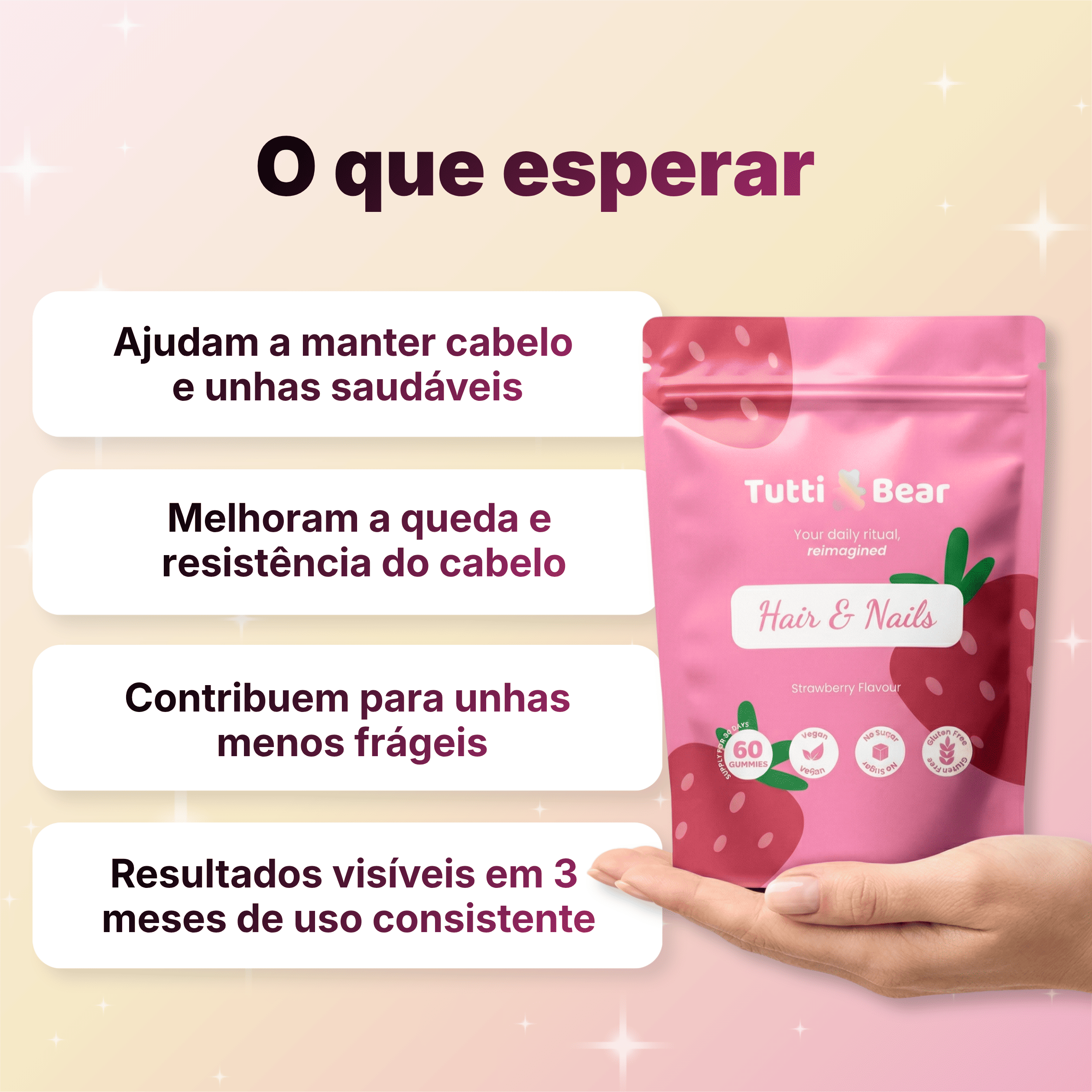 Gomas para o Cabelo e Unhas