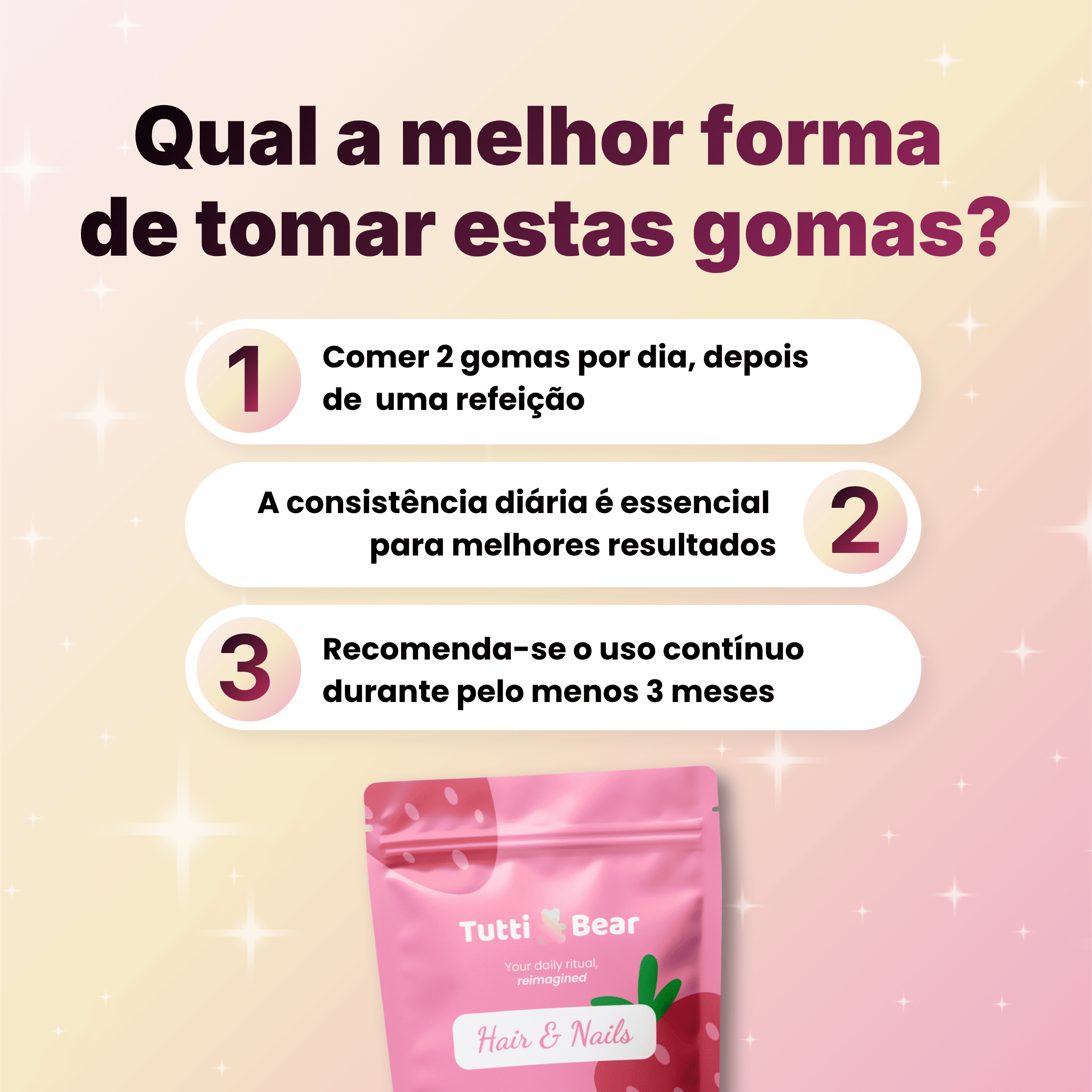 Gomas para o Cabelo e Unhas