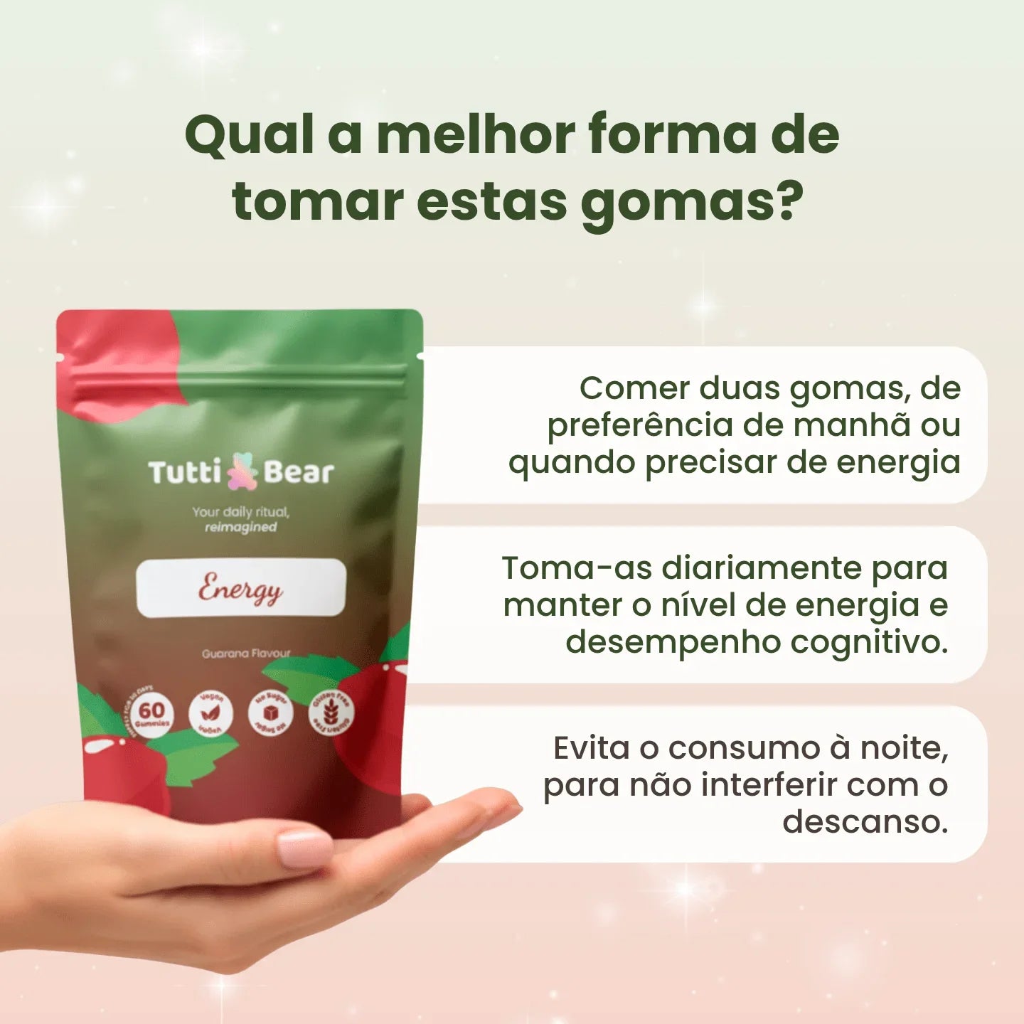 Gomas de Energia com Guaraná