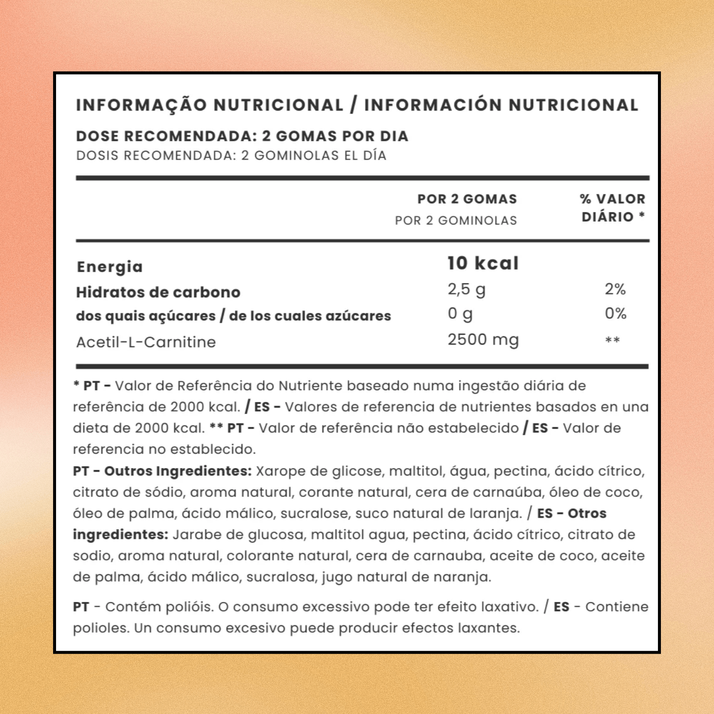 Gomas de L-Carnitina