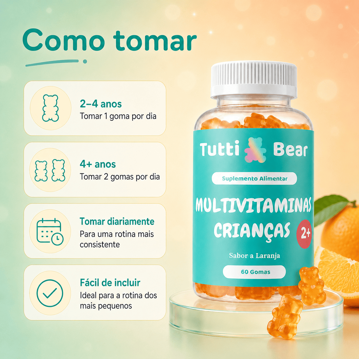 Gomas Multivitamínicas para Crianças (+2 anos)