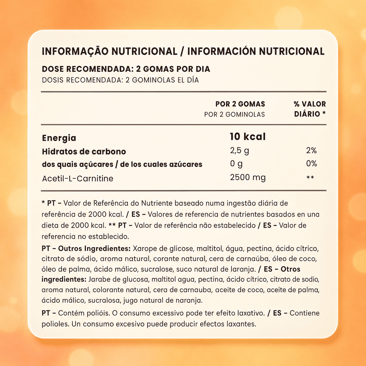 Gomas de L-Carnitina