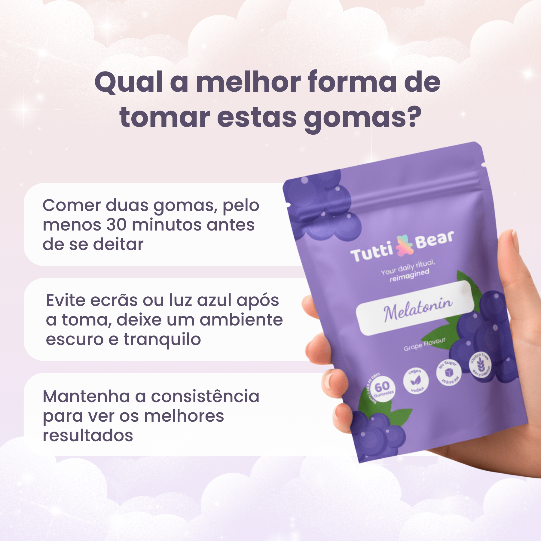 Gomas de Melatonina para Dormir